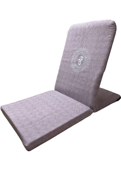 Sandalyesi, Backjack, Sırt Destekli Yer Minderi, Ohm Baskılı Meditasyon Sandalyesi (Mor) fırsatları