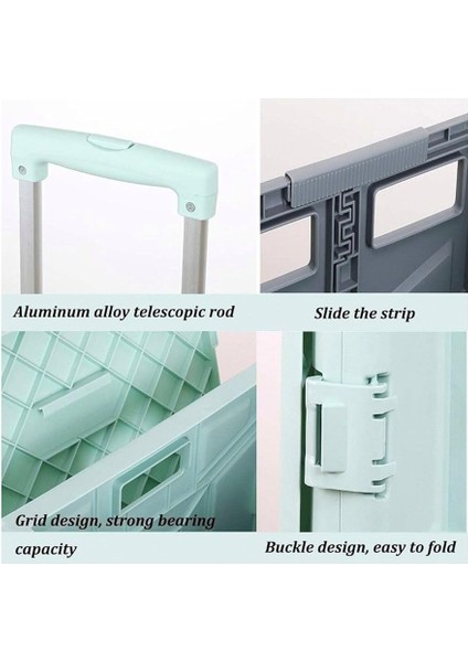 Style Katlanabilen Merdiven Çıkabilen Pazar ve Market Alışveriş Arabası 40 kg modelleri