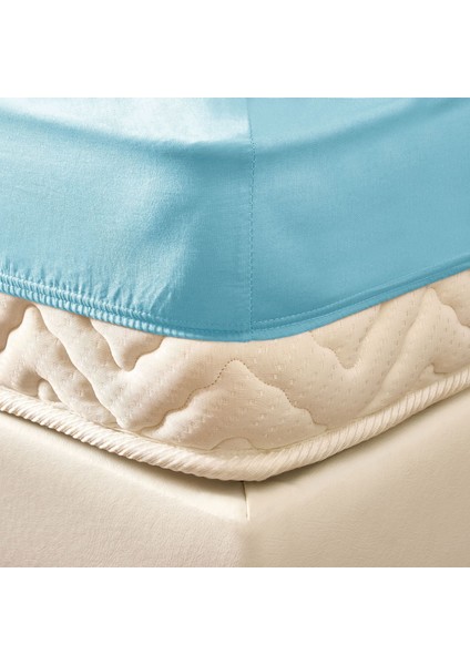 Soft Çift Kişilik Lastikli Çarşaf - Mavi - 160X200 cm fiyatları