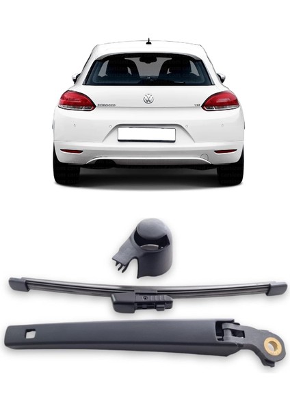 Vw Volkswagen Scirocco 2009-2018 Arka Cam Silecek Kolu ve Süpürgesi Kapak Takım 1K8955707A