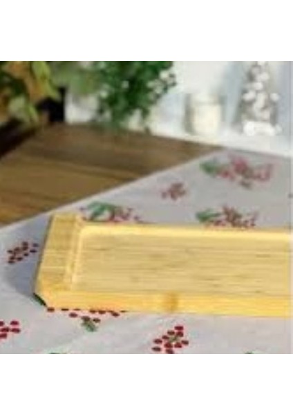 Doğal Bambu Sunum Tepsisi – Servis Tabağı, Çok Amaçlı Ahşap Tepsi (28x13 cm) modelleri
