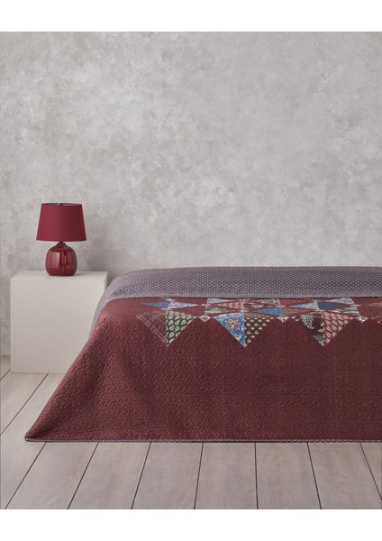 Diamond Clam King Size Çok Amaçlı Örtü 240X220 cm Bordo