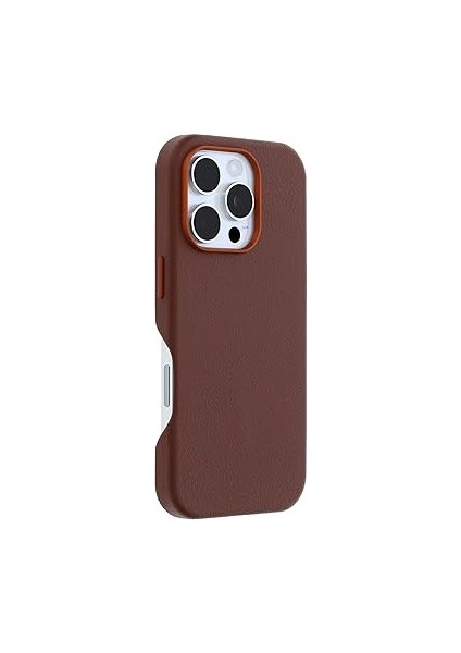 Symmetry Serisi Kaktüs Derisi Magsafe Kılıf iPhone 16 Pro Uyumlu, Darbeye ve Düşmeye Karşı Koruyucu Ince Koruyucu Kılıf, Kahverengi fırsatları