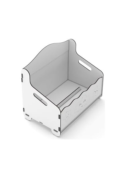 Monte Bank Kitaplık Dergilik Çocuk Odası Ahşap Mdf Bebek Kitaplığı Mini Çocuk Kitaplığı (Beyaz) modelleri