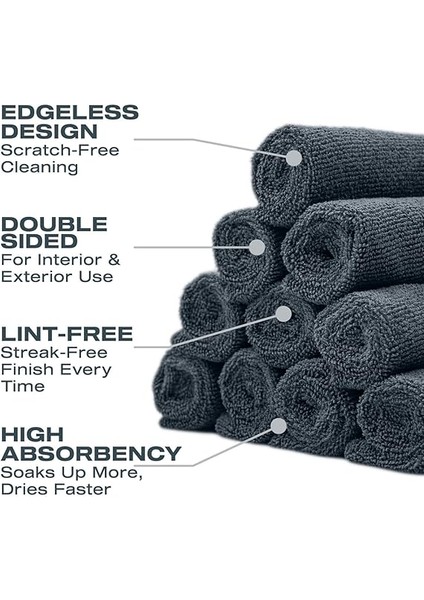 Wipe&buff Mikrofiber Seramik Kaplama Uygulama Bezi 10'lu Paket, Tüy Bırakmaz Detailing Bezi, Çift Taraflı Araç Içi Bakım,temizlik Bez fırsatları