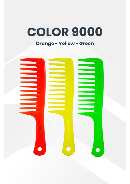 Venüsline 9000 Saç Açma Tarağı – Turuncu Renkli, Islak ve Kuru Saçlar Için indirimleri