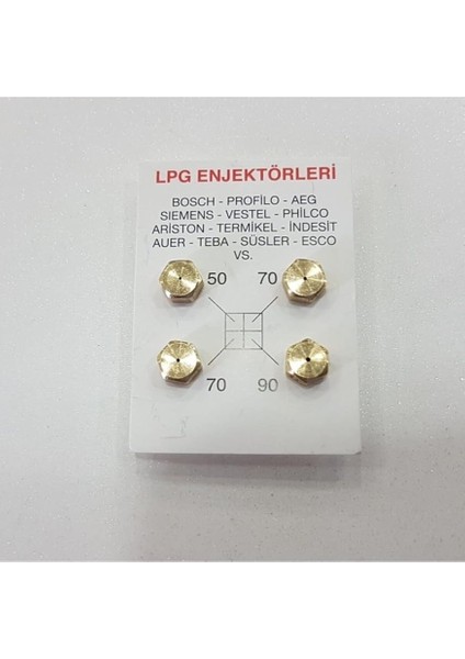 Vestel Ankastre Set Üstü Lpg Ocak Memesi 4lü Set Tüp Gaz Enjektörü
