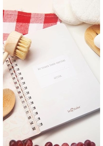 Color Yemek Tarif Defteri Görselli Spiralli Bej fiyatları