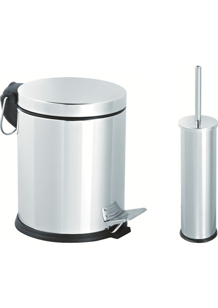 Mk Banyo Seti 5 Litre Kova&klozet Fırçası Krom