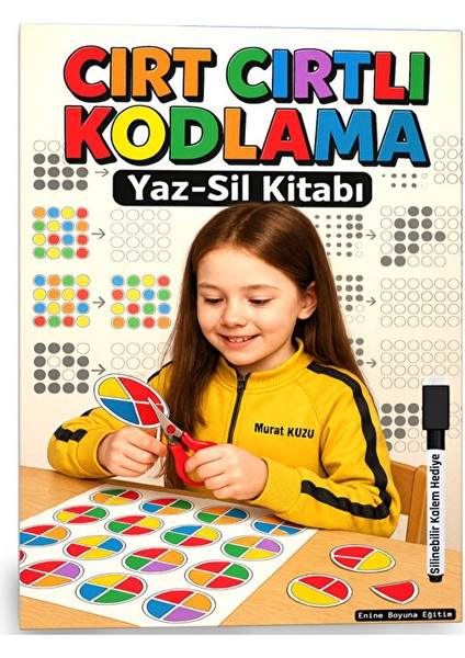 Çocuklar Için Cırt Cırtlı Kodlama Yaz-Sil Kitabı