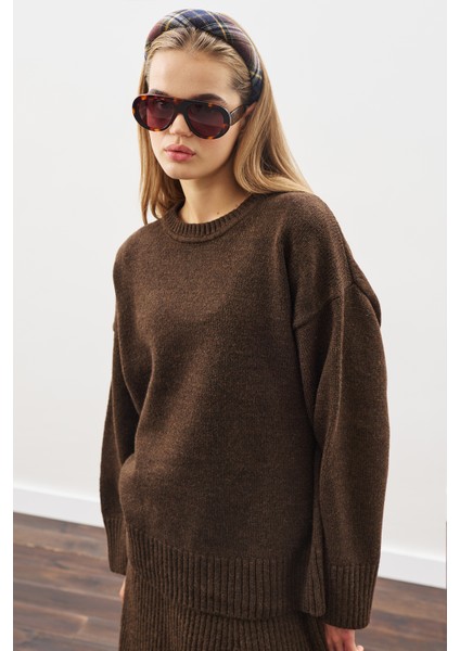 Chunky Oversıze Kazak Kahverengi fiyatları