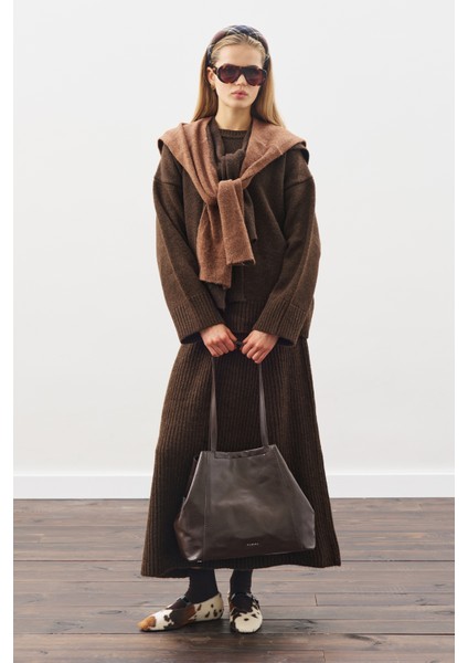 Chunky Oversıze Kazak Kahverengi fırsatları