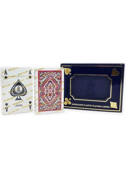 Plastik Iskambil Oyun Kartı Su Geçirmez Çift Deste Sert Kapalı Kutu Içerisinde Biriç Oyun Kağıdı modelleri