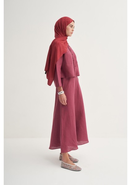 Baklava Desen Pamuk Ipek Şal Bordo fırsatları