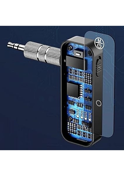 C28 Bluetooth 5.0 Dongle Araç Oto Müzik Ses Alıcısı 3.5mm Aux Kit fırsatları
