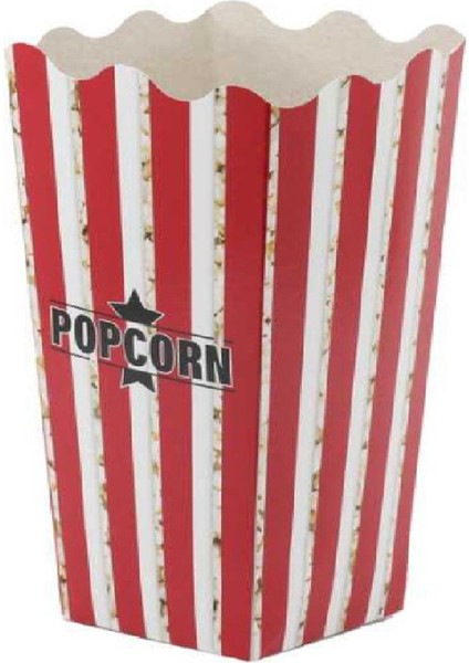 Patlamış Mısır Kutusu Popcorn Kutusu ( Mısır , Cips Kutusu ) 4 Adet Midi Boy fiyatları
