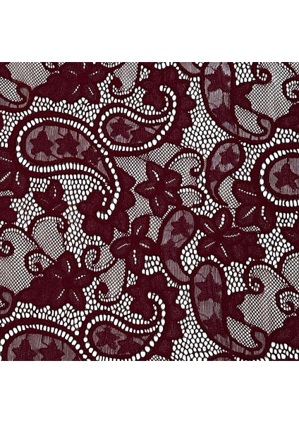 Bordo Likralı Dantel Kumaş (En 150 Cm) – Elbiselik, Abiyelik, Süsleme fiyatları