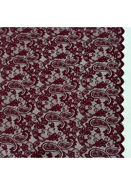 Bordo Likralı Dantel Kumaş (En 150 Cm) – Elbiselik, Abiyelik, Süsleme modelleri