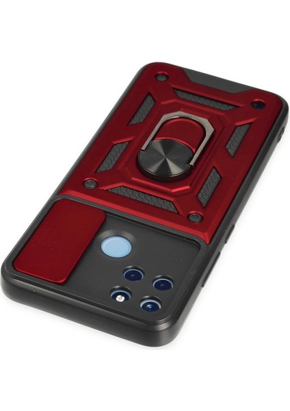 Realme C25Y Kılıf Pars Lens Yüzüklü Silikon - KIRMIZI-(5796) - N188J573-M02188 fırsatları