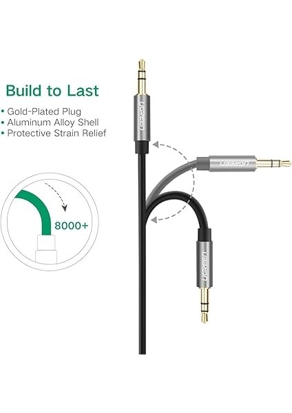 AV119 3.5mm Aux Ses Kablosu, 2 Metre, Siyah fiyatları