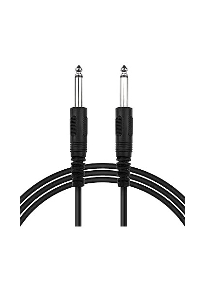 Kablosu Siyah Ses Kablosu Elektrik Gitar Bas Klavye Için 1/4 Inç Ila 1/4 Inç Ts Düz Fişler, 1m/3.3ft indirimleri