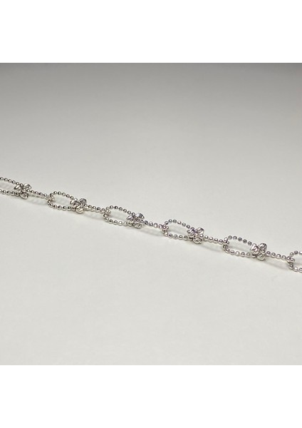 14 Ayar Beyaz Altın Ataş Bileklik