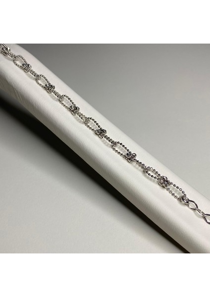 14 Ayar Beyaz Altın Ataş Bileklik modelleri