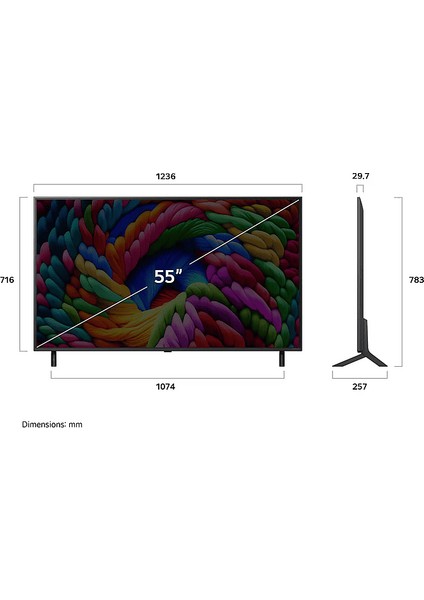 55NANO90A 55 Inç 139 Ekran 4K Smart Aı Uydu Alıcılı 60Hz HDR10 Sihirli Kumanda WEBOS25 Nanocell Tv indirimleri