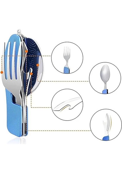 Kamp Çatal Kaşık Bıçak Seti, Dayanıklı Kamp Ekipmanları indirimleri