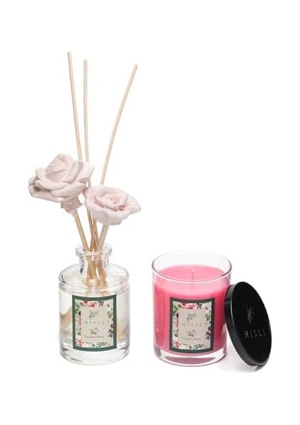 Garden Rose Oda Kokusu ve Vegan Mum Hediye Seti