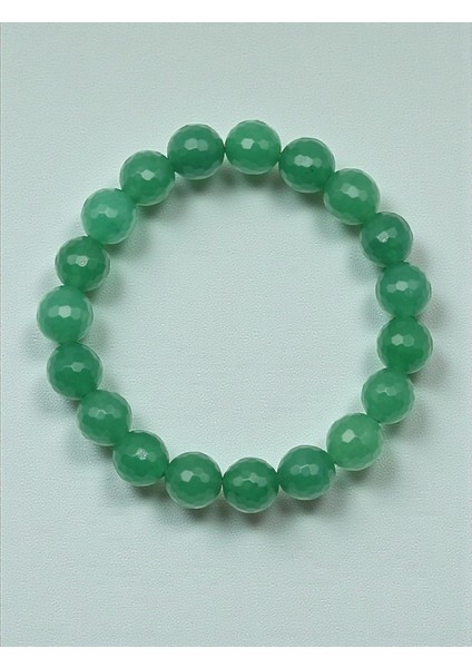 Aventurin Doğal Taş Bileklik 10 mm Fasetli Yuvarlak Kesim