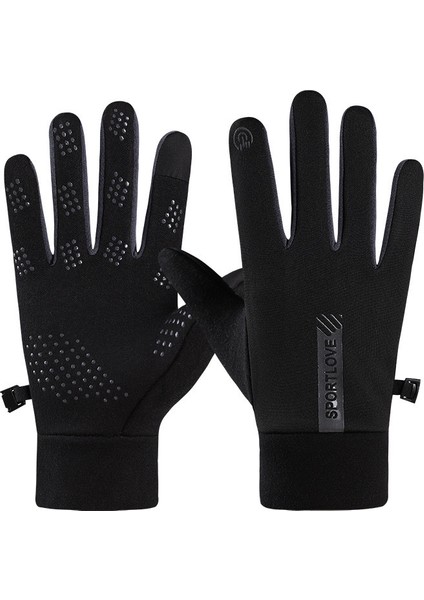 Kışlık Isıtmalı Dokunmatik Ekranlı Spor Dış Mekan Rüzgar Geçirmez Eldiven (Yurt Dışından)