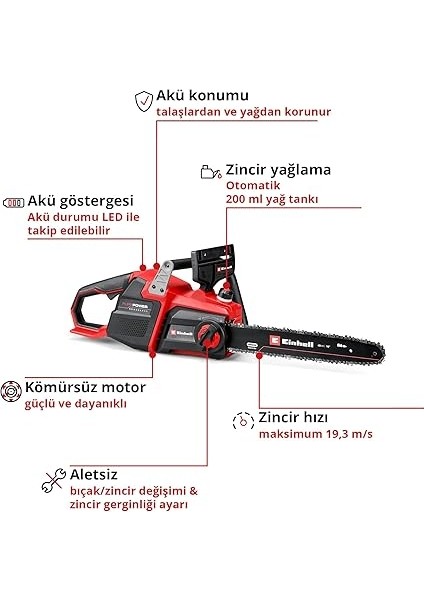 Gp-Lc 36/40 Li Bl - Solo, Akülü Ağaç Kesme (Akü ve Şarj Cihazı Dahil Değildir) - 4600050 modelleri