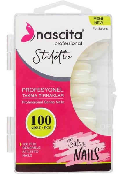 Nascita 100&APOS;LÜ Kutulu Stiletto Takma Tırnak - 164