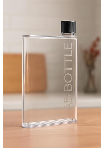 Şeffaf Düz Matara Suluk Ince Su Şişesi (Şeffaf) modelleri