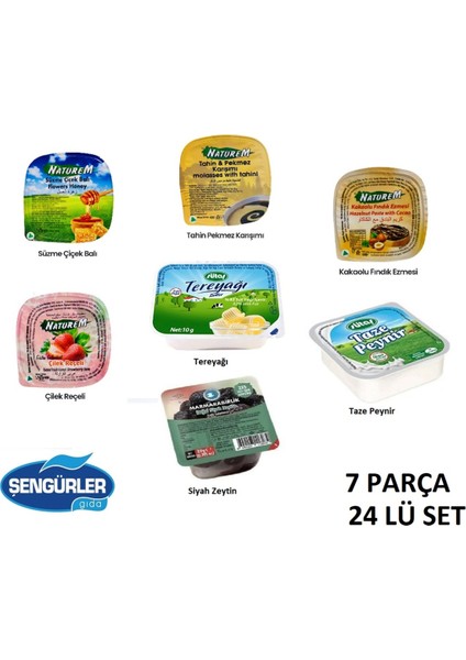 Kahvaltılık Piknik Set 7 Parça (24 Lü Set)
