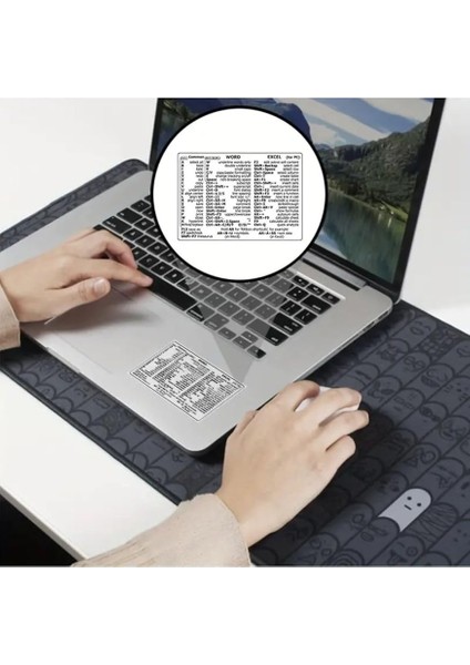 Major Selection Word ve Excel Için Klavye Kısayol Tuş Rehber Sticker 2 Adet Laptop Sticker