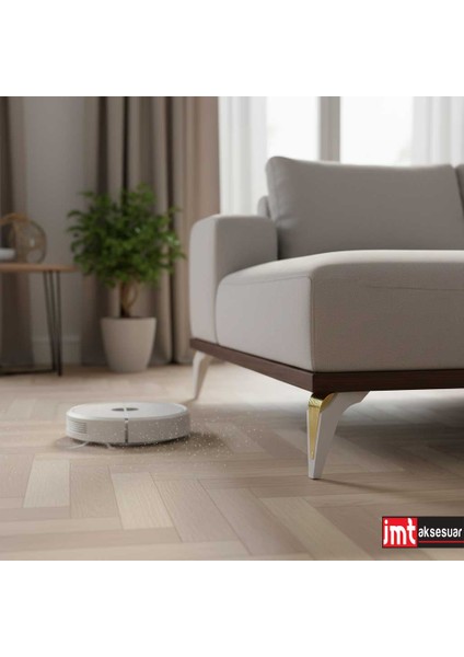 Lüks Salkım Ayak 19 cm Beyaz-Altın Mobilya Kanepe Konsol Yatak Odası Tv Ünitesi Koltuk Genç ve Çocuk Odası Dolap Ayağı indirimleri