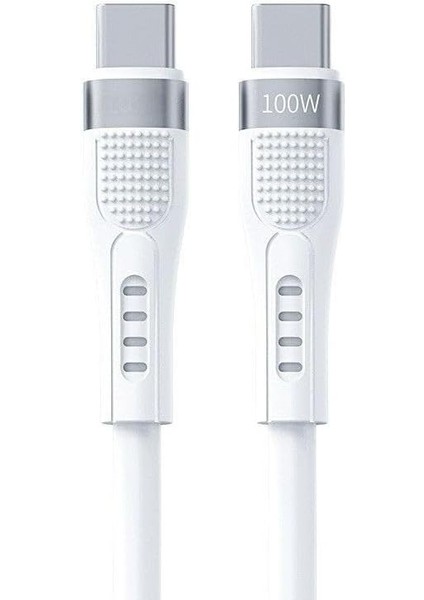 100W Type-C To Type-C Hızlı Şarj ve Kablosu 1.3m Beyaz AZ-B03A