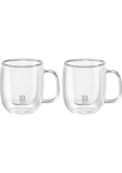 Sorrento Çift Camlı Kulplu 2'li Espresso Seti, 80 ml