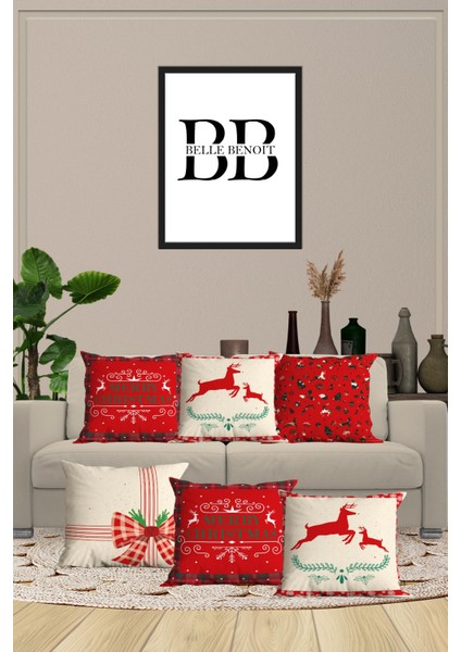 6’li Yılbaşı Desenli, Dekoratif Çift Tarafı Dijital Baskı, Yastık Kılıfı, Kırlent Kılıfı, Fermuarlı fiyatları