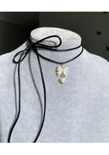 Ipli Bağlanabilir Coquette Aesthetic Incili Fiyonk Kolye