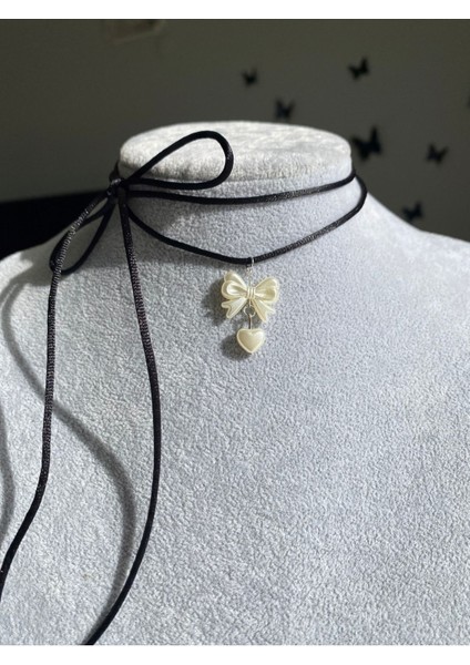 Ipli Bağlanabilir Coquette Aesthetic Incili Fiyonk Kolye modelleri