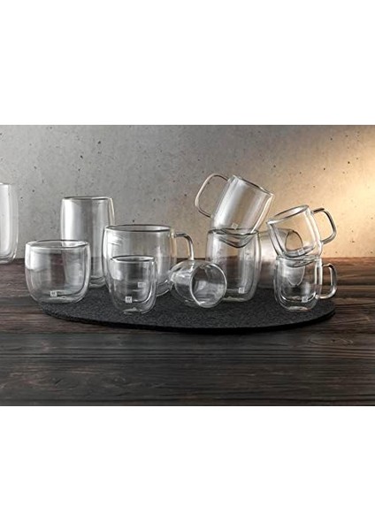 Sorrento Çift Camlı Kulplu 2'li Espresso Seti, 80 ml modelleri