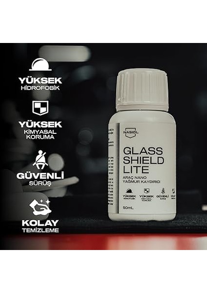 Glasshield Lite Araç Nano Yağmur Kaydırıcı ve Su Itici Sprey-50 Ml-1 Yıl Etkili-Cam Koruma modelleri