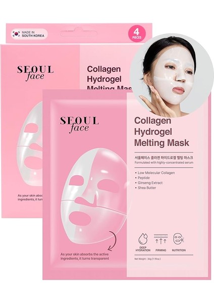 Seoulface Collagen Hydrogel Melting Mask 34G (1 Adet)