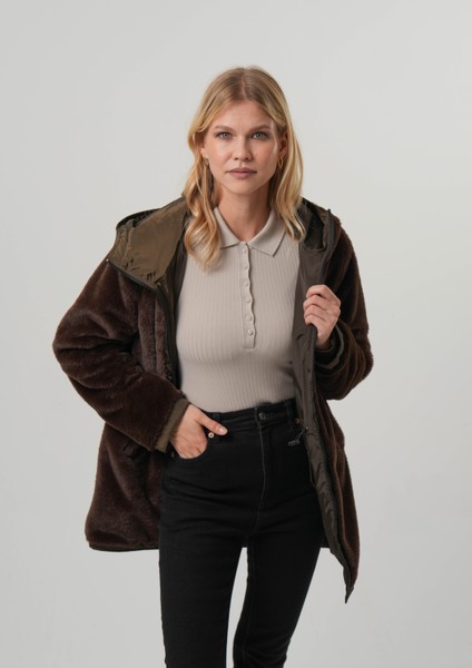 Vıolet Kadın Mont Çift Taraflı Kadın Mont