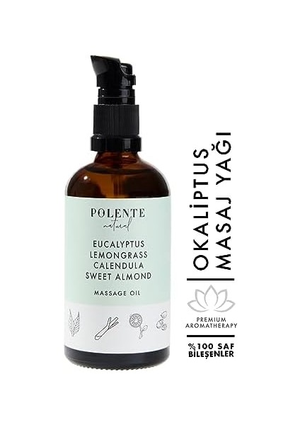 Polente Natural - Okaliptus & Limonotu Rahatlatıcı Masaj Yağı (100 Ml)