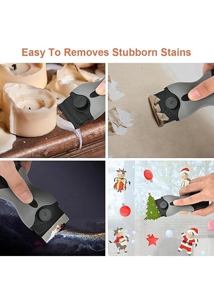 Kazıyıcı, Çok Amaçlı Cam Seramik Kazıyıcı, 20 Yedek Bıçak Içerir, Etiket, Çıkartma, Mühür Veya Cam Boya (Gri Siyah) fırsatları