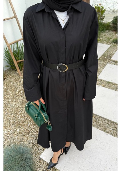 Kemerli Elbise Siyah modelleri